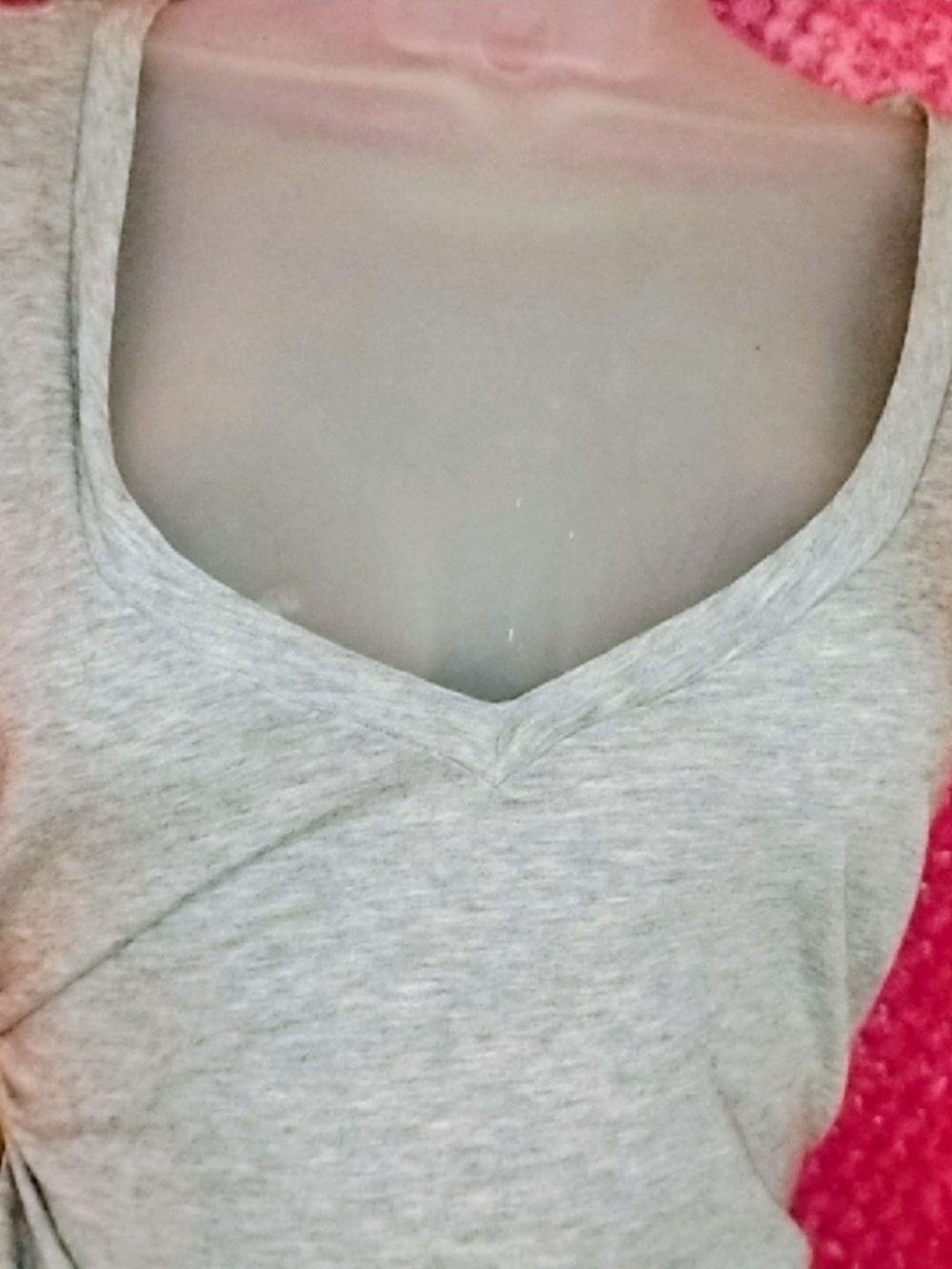 Victoria's Secret Heather Gray V-Neck Short Sleeve Tee